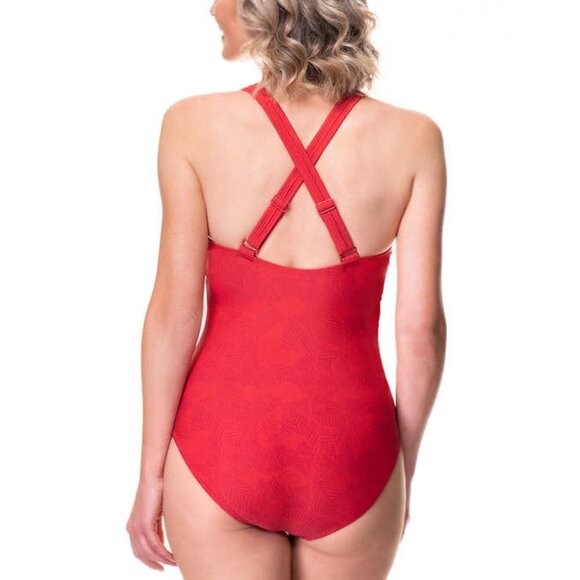 NWOT Roots Women's One Piece Swimsuit | Red - Picture 3 of 5